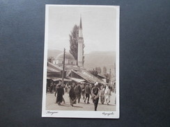 AK 1929 Bosnien / SHS. Dapajebo / Sarajewo. Einheimische / Moschee / Kirche. An Prof. Dr. Carl Patsch. Social Philately - Bosnie-Herzegovine