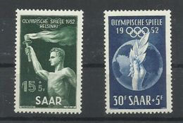 SARRE YVERT 301/02   MNH  ** - Ete 1952: Helsinki