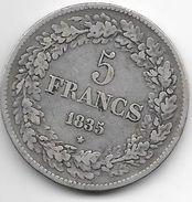 * Leopold I   5 Francs 1835 Pos A   Fr+ - 5 Francs