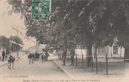 Delcampe - CPA 33 ARES LA PLACE  RTE DE  BORDEAUX TROUPEAU DE VACHES - Arès