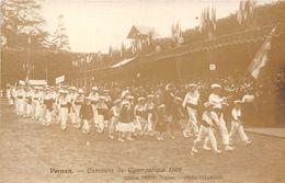 27-VERNON- CARTE PHOTO- CONCOURS DE GYMNASTIQUE 1909 - Vernon