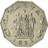 Monnaie, Malte, 50 Cents, 1972, British Royal Mint, TTB, Copper-nickel, KM:12 - Malta