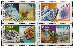 CHILI Mineraux, 4 Valeurs Emises 1996) ** MNH, Neuf Sans Charniere - Minerali