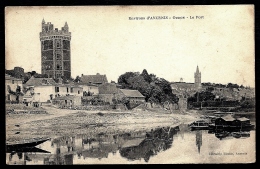 CPA ANCIENNE FRANCE- OUDON (44)- LE PORT EN GROS PLAN- LA TOUR-- MAISONS-BATEAU - Oudon