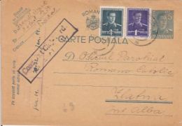 KING MICHAEL, STAMPS, CENSORED CLUJ NORD, PC STATIONERY, ENTIER POSTAL, 1943, ROMANIA - Brieven En Documenten