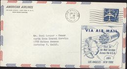 Lettre American Airlines New York Via Air Mail First Jet Air Mail Service Across The USA AM4 Los Angeles YT Ae 50 A - 2a. 1941-1960 Afgestempeld