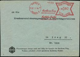 BÖHMEN & MÄHREN 1944 (7.1.) AFS: PRAG 1/PRAHA 1/Sparkasse Prag/STADT-U.LANDSPARKASSE.. (zweisprachig!) Klar Gest. Zweisp - Other & Unclassified