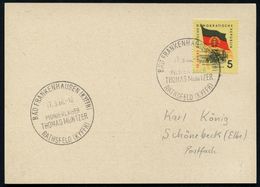BAD FRANKENHAUSEN (KYFFH)/ PIONIERLAGER/ THOMAS MÜNTZER/ RATHSFELD (KYFFH) 1960 (27.8.) Seltener SSt Klar Auf Inl.Kt. (B - Other & Unclassified