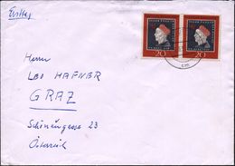 B.R.D 1959 (6.3.) 20 Pf. "500. Geburtstag Jakob Fugger", Reine MeF: Paar , Klar Gest., Portorichtiger Bedarfs-Ausl.-FDC  - Other & Unclassified