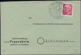 (13a) PAPPENHEIM/ Luftkurort Im Altmühltal 1958 (31.12.) HWSt = Pappenheimer Schloß (mit Wehranlagen) V. Pappenheim Heer - Other & Unclassified