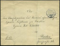 BERLIN,C./ D2v 1909 (3.1.) 1K-Gitter Auf Portofreiem Ortsbf. "K. A" = K önigl. Angelegenheit (Bf. 2x Gefaltet) Rs. Blaue - Sonstige & Ohne Zuordnung