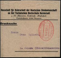 DARMSTADT/ *1n 1923 (2.11.) 1K + Roter Ra2: Gebühr Bezahlt/Taxe Percue Auf Zeitungs-Streifband: Ausschuß Für Ruhrarbeit  - Other & Unclassified