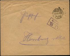 MONTABAUR/ **a 1919 (7.6.) 1K-Gitter + Viol. US-Zensur-Ra.2: U. S. /No 372 (Wo.2)  Postdienst-Zensur-Bf.! N. Bad Homburg - Other & Unclassified