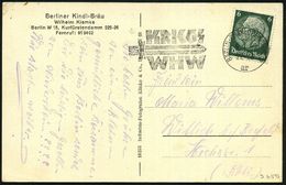 BERLIN-CHARLOTTENBURG 2/ Ar/ KRIEGS/ WHW 1940 (9.1.) MWSt (Schwert Mit Hakenkreuz) Bedarfs-Ak. (Bo.S 350 A , Nur In 8 Or - Sonstige & Ohne Zuordnung