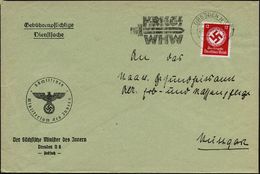 DRESDEN N 6/ Ma/ KRIEGS/ WHW 1940 (28.3.) Seltener MWSt (Schwert) EF 12 Pf. Dienst (Mi.D 138) Klar Gest. Vordr.Bf.: Säch - Sonstige & Ohne Zuordnung