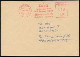 (1) BERLIN SW 61/ DAG/ Landesverband Berlin.. 1962 (14.5.) Seltener AFS-Typ "Francotyp BG Mit 2K-Ortsstempel" = Deutsche - Other & Unclassified