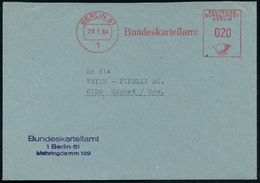 1 BERLIN 61/ Bundeskartellamt 1964 (29.1.) AFS + Viol. Abs.-3L: Bundeskartellamt.. ,(rs. Abs.-Vordr.) Fern-Dienstbf. - Other & Unclassified