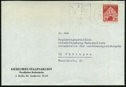 1 Berlin 33 1969 (11.8.) Dienst-Bf.: GEHEIMES STAATSARCHIV, Preußischer Kulturbesitz.. , Fernbf. - Other & Unclassified