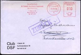 1 BERLIN 31/ Gesellschaft/ Für Deutsch-Sowjetische Freunschaft/ Westberlin.. 1970 (21.8.) Seltener AFS Aus West-Berlin!  - Other & Unclassified