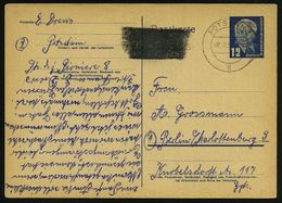 POTSDAM 1/ A/ ... 1953 (8.8.) Politischer MWSt Auf Inl.-P 12 Pf. Pieck, Geschwärzt In West-Berlin (Mi.P 18), Selten! (Bu - Other & Unclassified