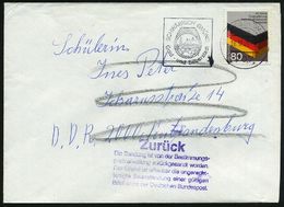 707 SCHWÄBISCH GMÜND/ Mb/ Gold-u.Silberstadt 1985 (16.12.) MWSt Auf EF 80 Pf. "40 Jahre Eingliederung Heimatvertriebener - Other & Unclassified