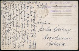 HARBURG (ELBE)/ *1* 1918 (8.10.) MaStrichSt + Viol. 3L: Elbbrücken/ Wachkommando.. , Klar Gest. Feldpost-Kt. - Other & Unclassified
