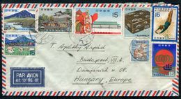 JAPAN 1968 MULTI FRANKING AIR MAIL COVER - Lettres & Documents