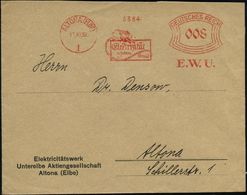 ALTONA (ELBE)/ 1/ Elektrizität/ In Jedem/ Gerät/ E.W.U. 1932 (13.10.) Dekorat. AFS = Elektrokabel Mit Stecker , Klar Ges - Other & Unclassified