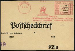 EUSKIRCHEN/ ..Kraftfutter-Werke Alb.Latz Mühlenwerke M.Reuter/ Hundekuchen.. 1935 Seltener AFS 005 Pf. = Hahn Auf Hund K - Other & Unclassified