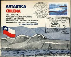 CHILE 1977 (14.1.) SSt.: ANTARTIDA CHILENA/VISITA PRESIDENCIAL.. (Eiskristall) + HWSt: BASE MILITAR ANTARTIDA/GRAL.B. O' - Other & Unclassified