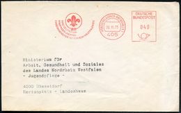 405 MÖNCHZENGLADBACH-RHEINDAHLEN 1/ RING DEUTSCHER/ PFADFINDER.. 1973 (20.11.) AFS (Lilie) Dienstbf. (links Etw. Verkürz - Other & Unclassified