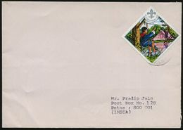 BHUTAN 1989 75 Ch. "60 Jahre Scout-Bewegung", Rhombus-Marke, EF , Sauber Gest. Ausl.-Bf. (Mi.483 EF) - Other & Unclassified