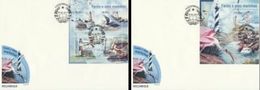 Mozambico 2013, Lighthouse And Birds, 4val In BF +BF IMPERFORATED In 2FDC - Albatros