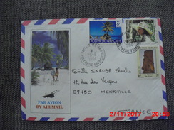 Timbres Polynésie Française 1984 Sur Enveloppe - Used Stamps