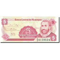 Billet, Nicaragua, 5 Centavos, 1991-1992, 1991, KM:168a, NEUF - Nicaragua