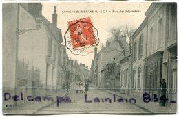 - SAVIGNY-sur- BRAYE - Rue Des Pépinières, Animation, écrite, 1908, Cachet Convoyeur, TBE, Scans. - Other Municipalities