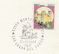 1987 MONTALCINO Italy ARCHERY EVENT CARD Cover Stamps Sport - Tir à L'Arc