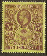SIERRA LEONE 1912 3d KGV SG 116na HM #ADS58 - Sierra Leone (...-1960)