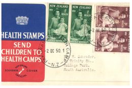 (425) New Zealand FDC Cover - Health Stamp - 1950 - Covers & Documents