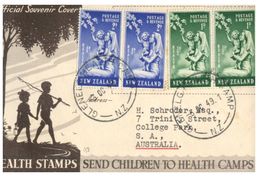 (425) New Zealand FDC Cover - Health Stamp - 1949 - Storia Postale