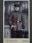 PHOTO CDV 10,5 X 6,5 Cms  Soldat Militaire Allemand   Photo F. EMMANUEL à DIEUZE (Moselle) - War, Military