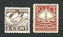 NEDERLAND 1924 - Centenario Battelli Di Salvataggio - 2 C. / 10 C. -  MNH - Michel:NL 141-42 - Neufs