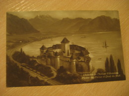 CHILLON Castle Chateau Villeneuve Plaine Du Rhone Et Dent Du Midi Post Card VAUD Switzerland - Villeneuve