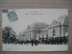 ALPES MARITIMES  06    NICE  -    LA  GARE P.L.M.       TRES ANIME   TTB - Transport (rail) - Station