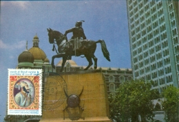 CM-Carte Maximum Card # 1974-India-Inde-Indien # Architecture #  Monument-Statue # Shivaji Statue - Bombay  # New Delhi - Covers & Documents