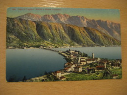 LUGANO Lago Lake Ponte Di Melide Bridge Monte Generoso Mountain 1911 To Stockholm Sweden Post Card TICINO Switzerland - Melide