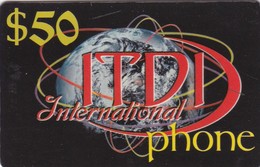 Palestine, PL-PRE-IDT-0002, ITDI International Phone, $50, Unused, 2 Scans . - Palestina