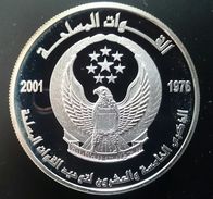 United Arab Emirates 50 DIRHAMS 2001 Silver Proof "25th Anniversary - Armed Forces Unificatio" (shipping Via Registered) - Emirati Arabi