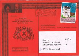 26197. Tarjeta  Privada VADUZ (Liechtenstein) 1983. Auctionen Briefmarken SCHAETZLE - Covers & Documents