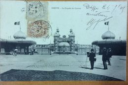 Carte De DIEPPE "entrée Du Casino" De 1905  Avec Affranchissement De 2 Timbres Au Type Blanc - Postal Rates